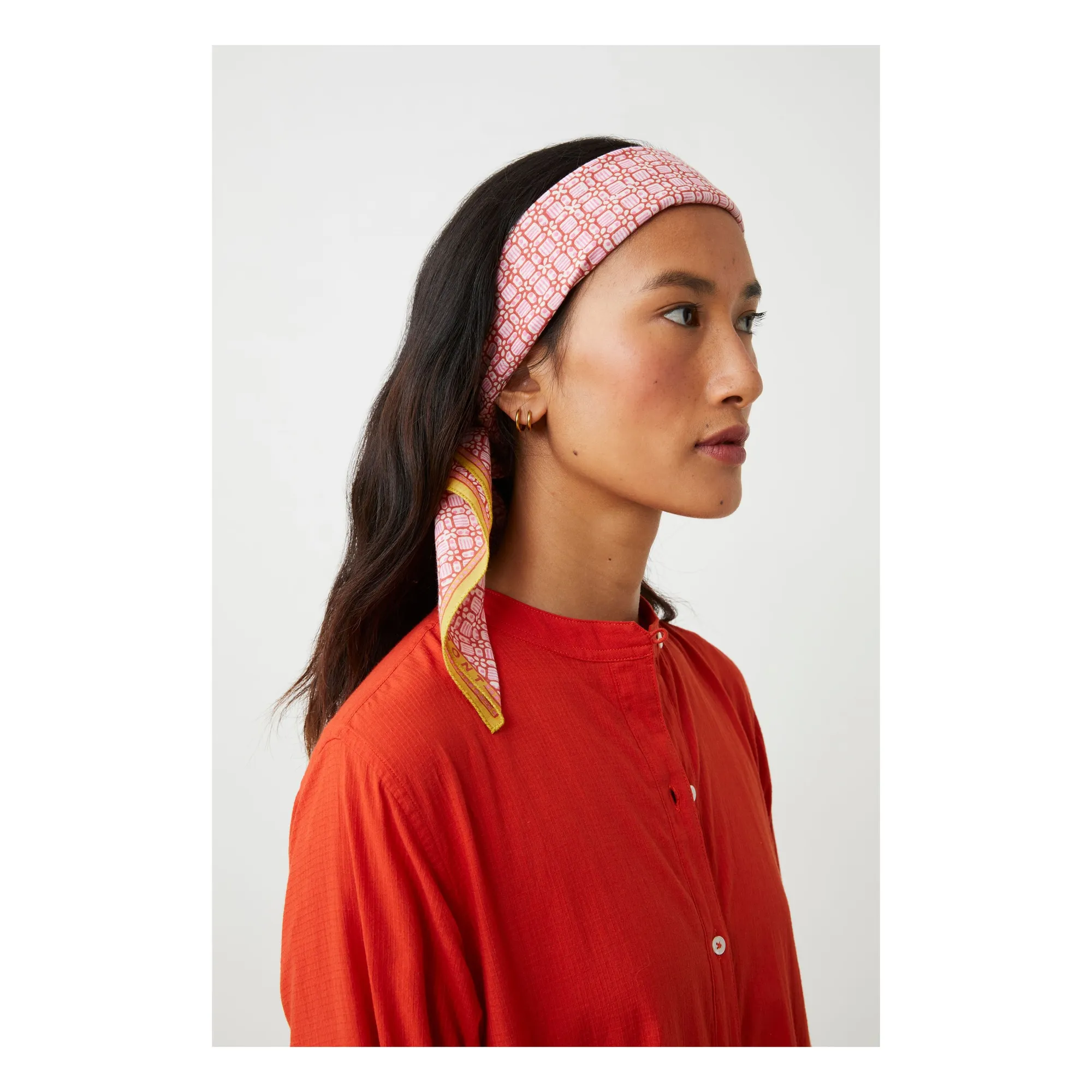 Foulard Colette N°816 Coton | Rose- Image produit n°1
