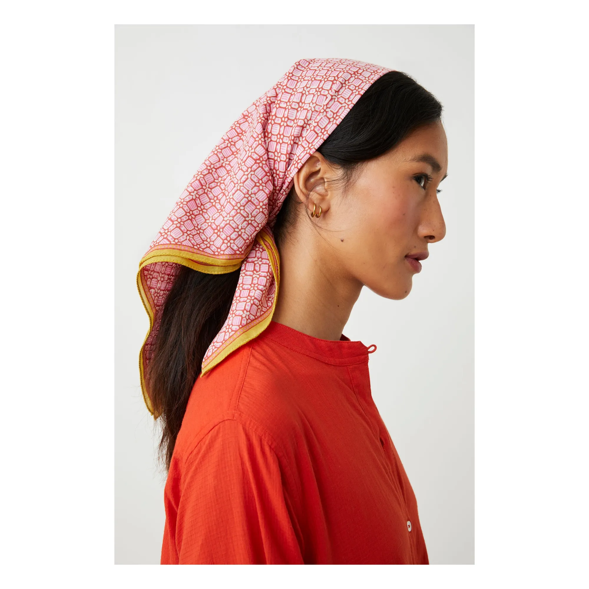 Foulard Colette N°816 Coton | Rose- Image produit n°0