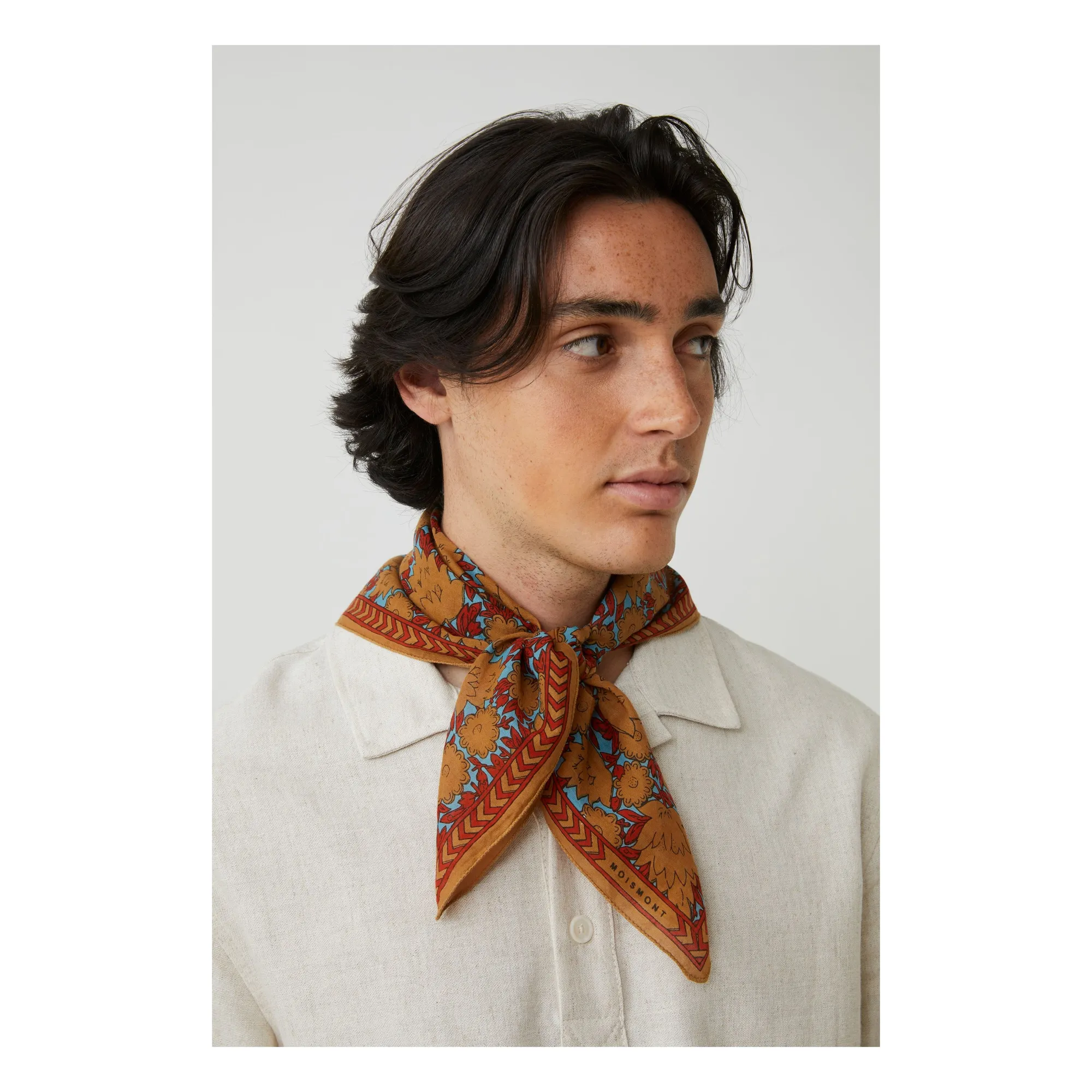 Foulard Ajmer N°791 Coton | Camel- Image produit n°1