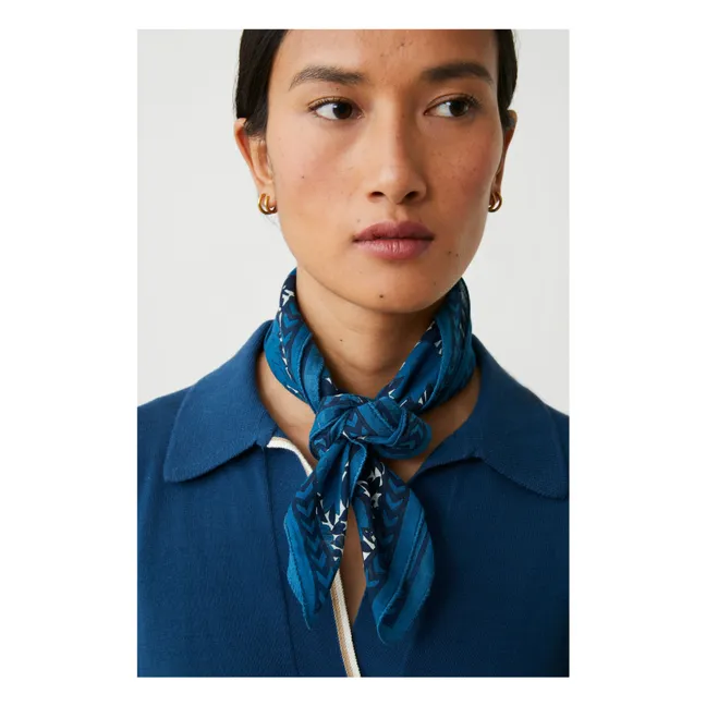 Ajmer Kopftuch N°791 Baumwolle | Indigo