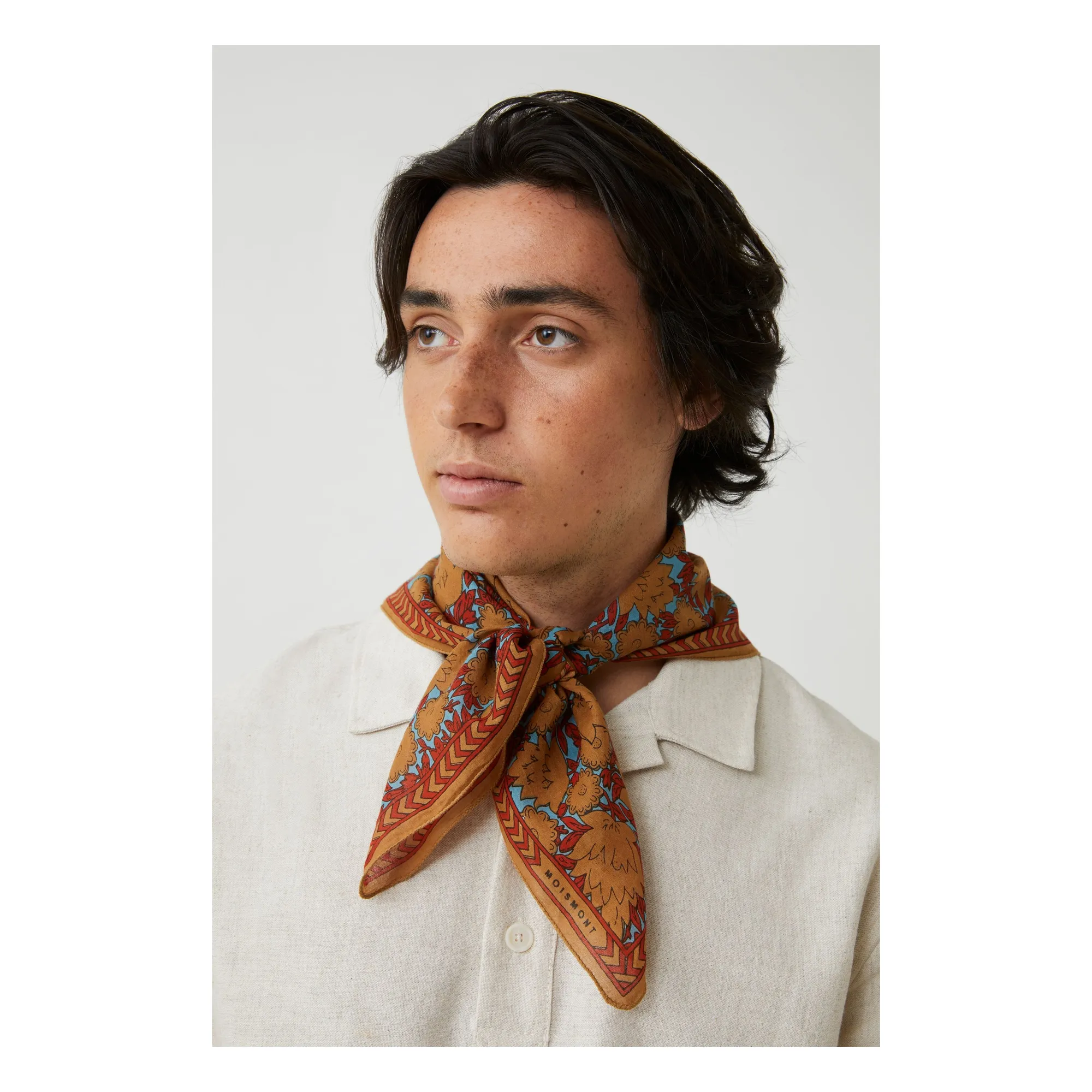 Foulard Ajmer N°791 Coton | Camel- Image produit n°2