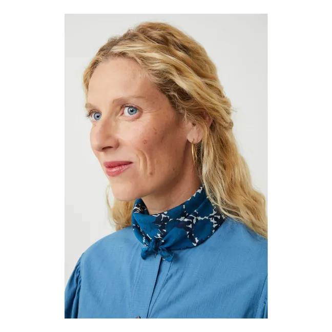 Ajmer Kopftuch N°791 Baumwolle | Indigo