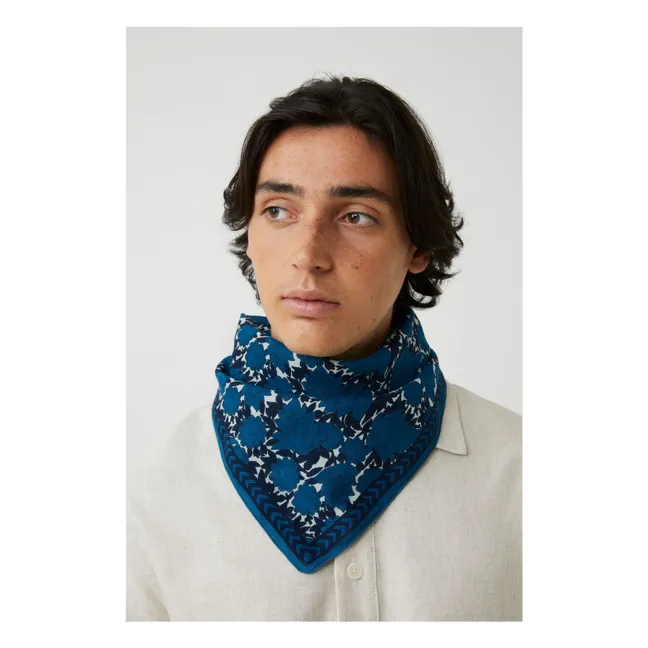 Ajmer Kopftuch N°791 Baumwolle | Indigo