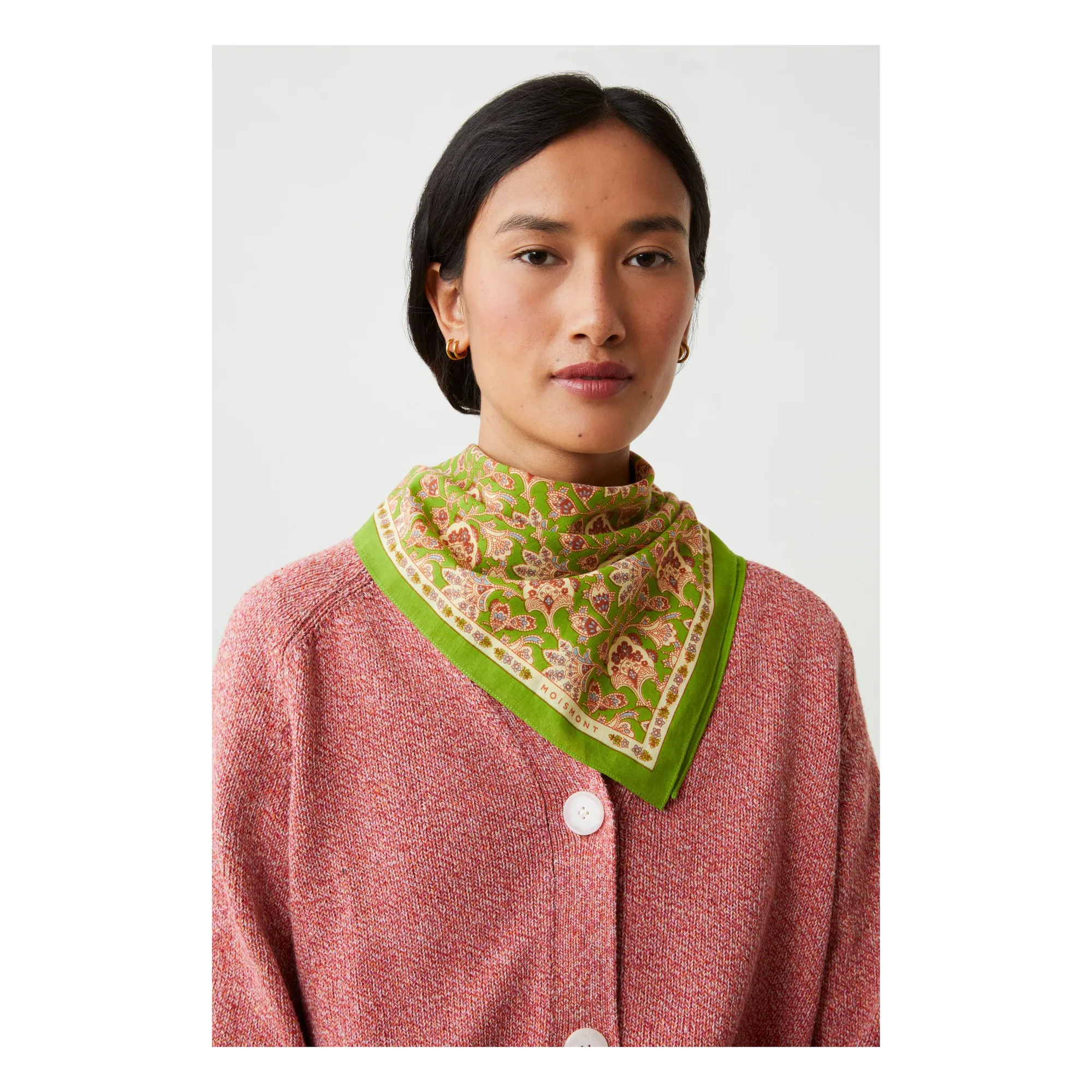Foulard India N°764 Coton | Matcha- Image produit n°2