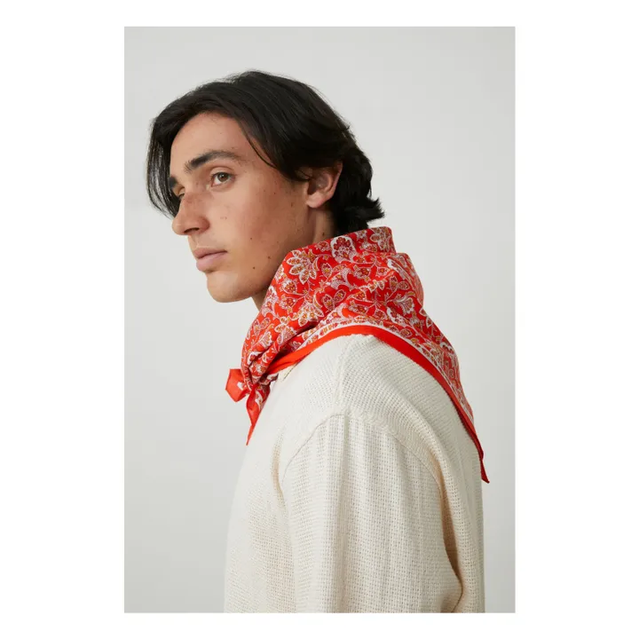 Bufanda India N°764 Algodón | Coral- Imagen del producto n°1
