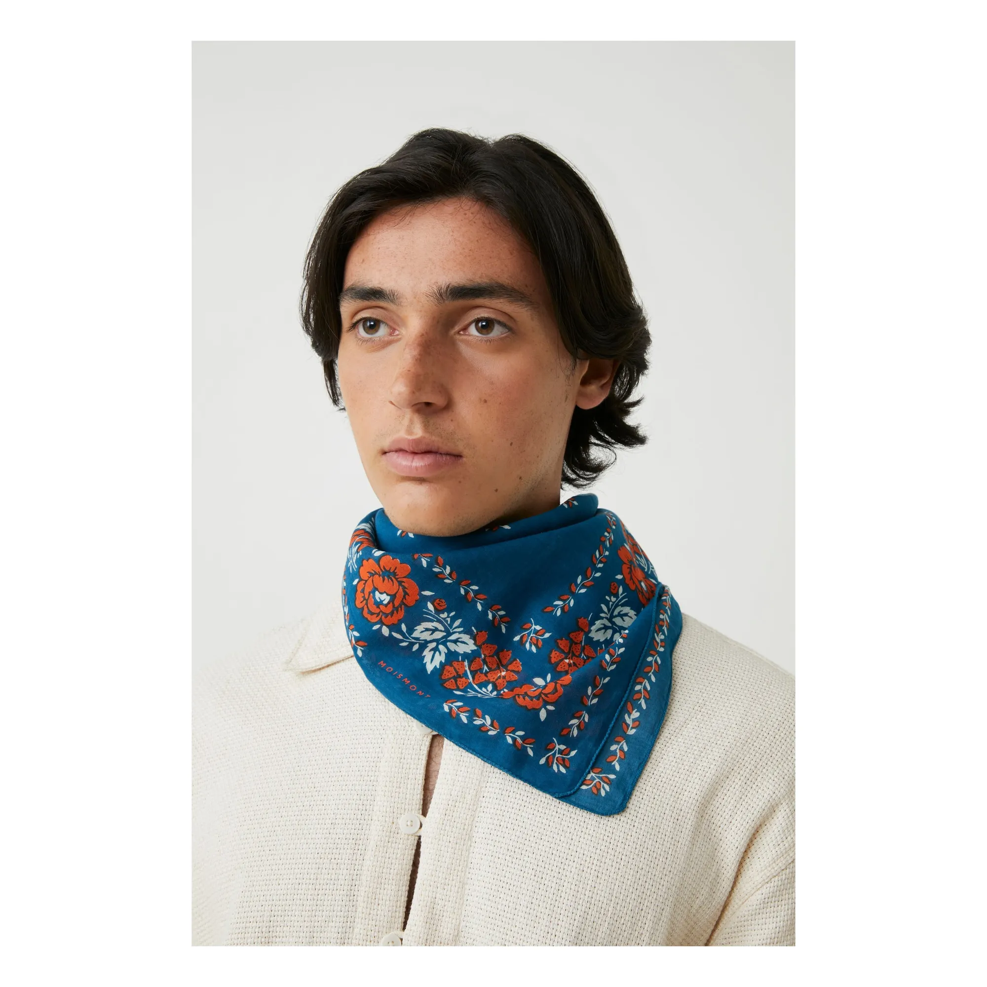 Foulard Fichu N°652 Coton | Indigo- Image produit n°3