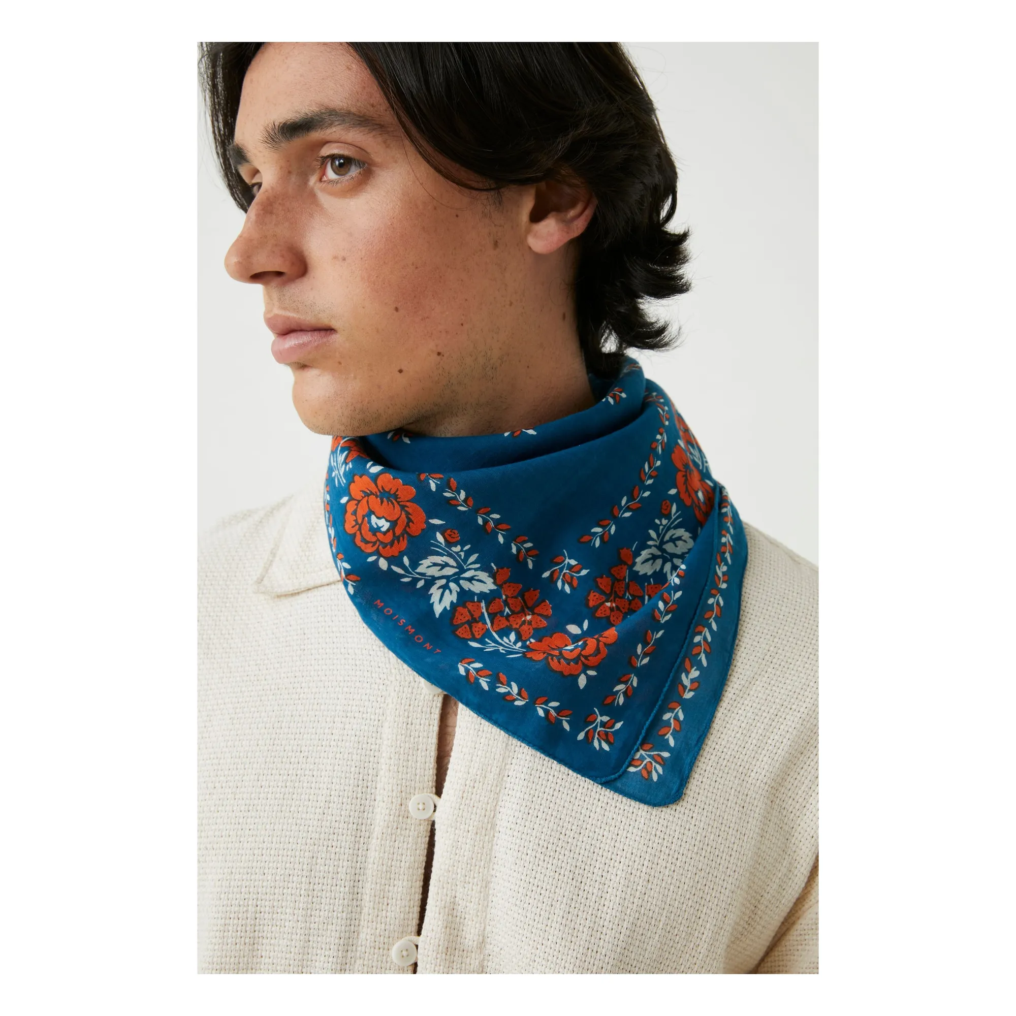 Foulard Fichu N°652 Coton | Indigo- Image produit n°4