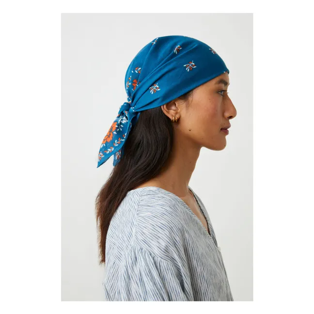 Foulard Fichu N°652 Coton | Indigo