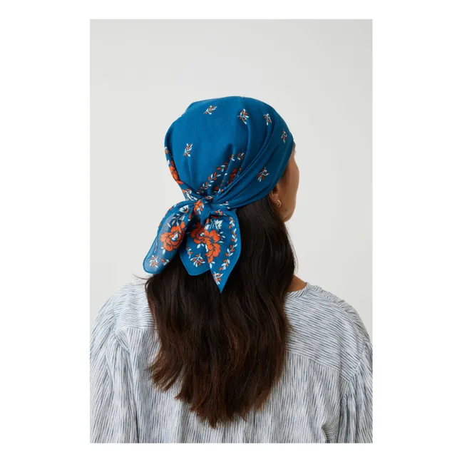 Foulard Fichu N°652 Coton | Indigo