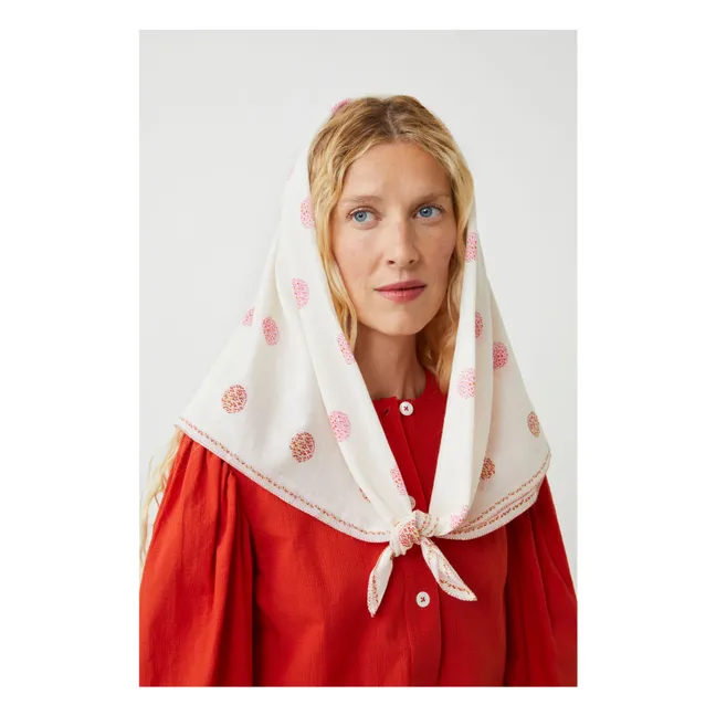 Foulard Pearl N°820 Coton | Blanc