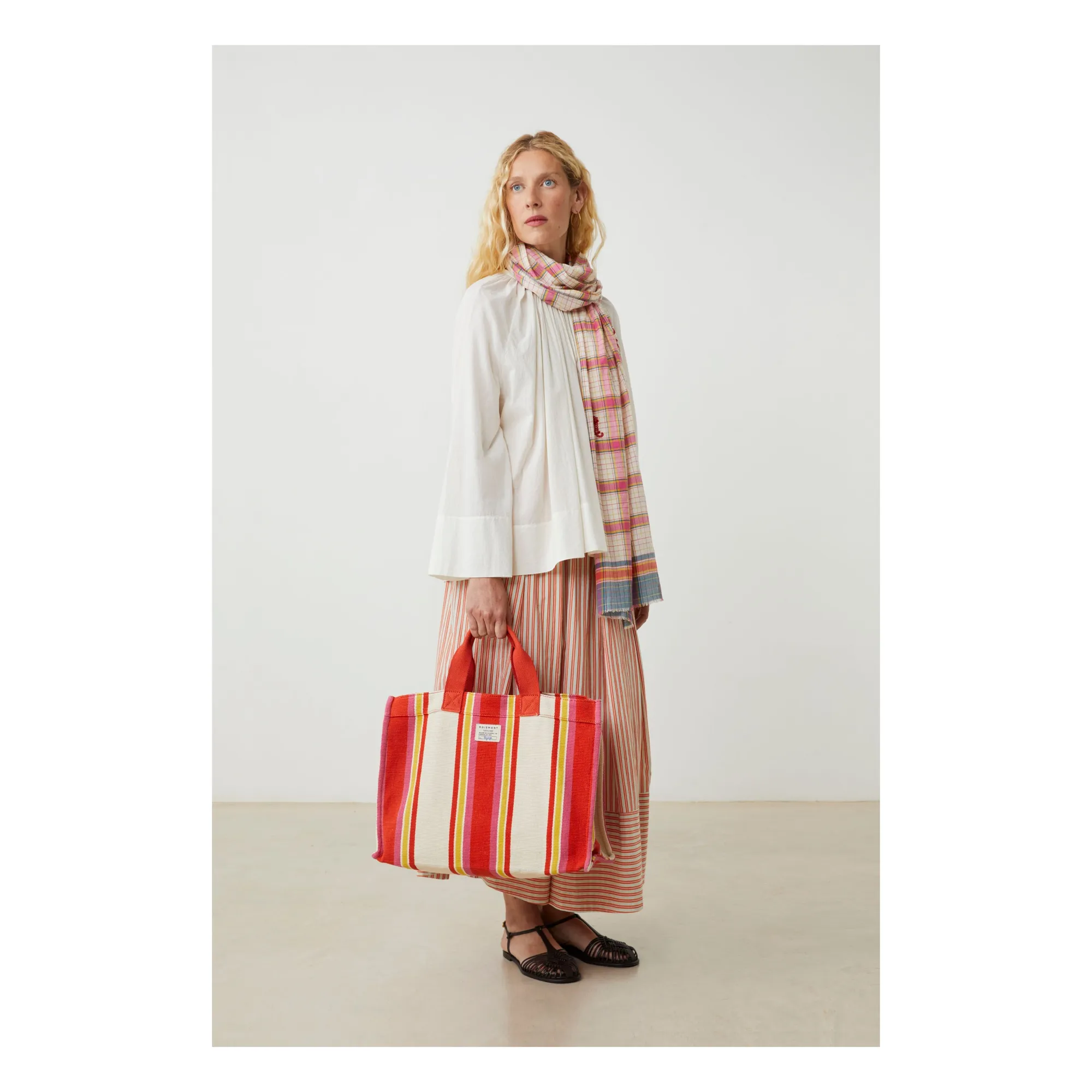 Cabas Bari N°46 Coton | Corail- Image produit n°1