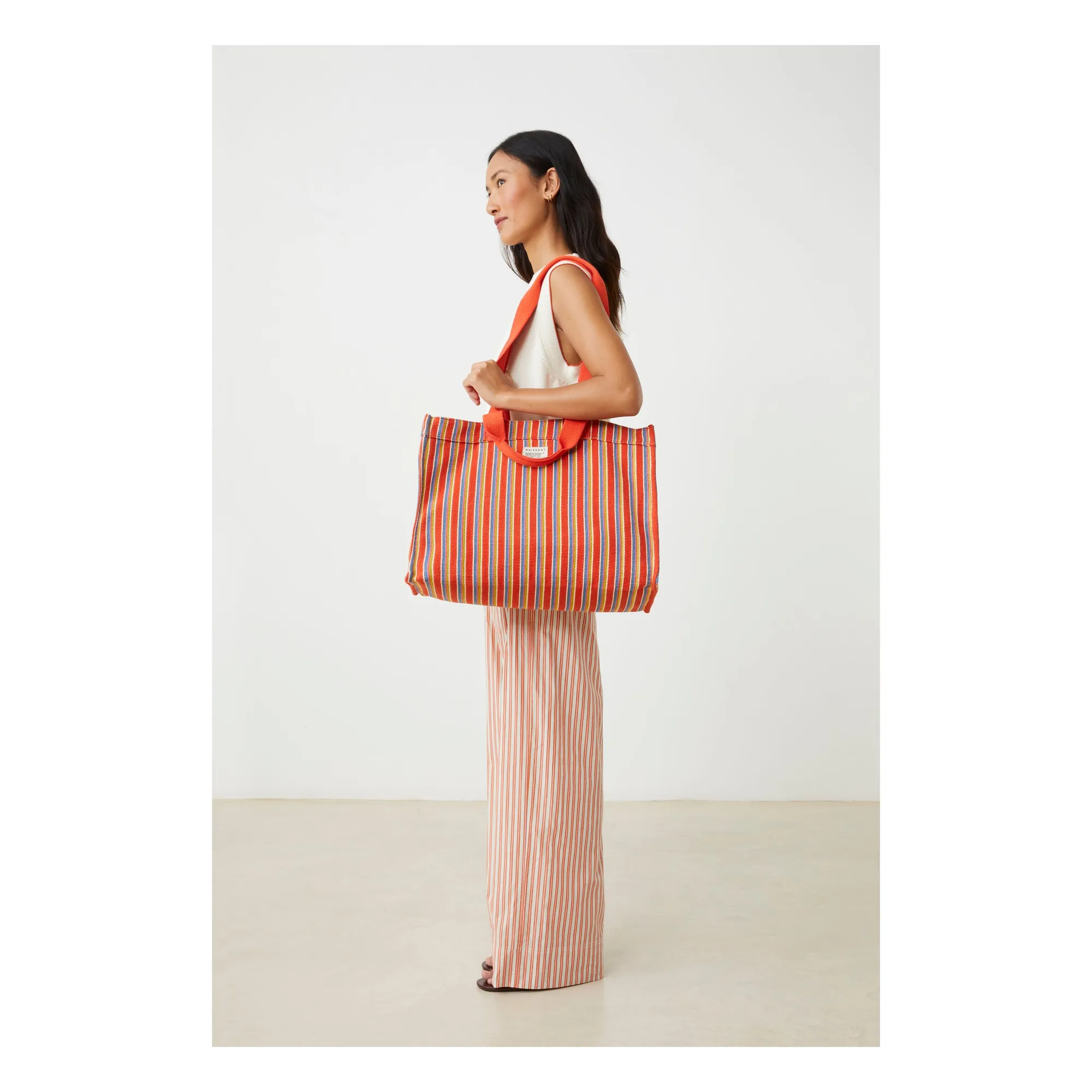 Cabas Roma N°46 Coton | Corail- Image produit n°2
