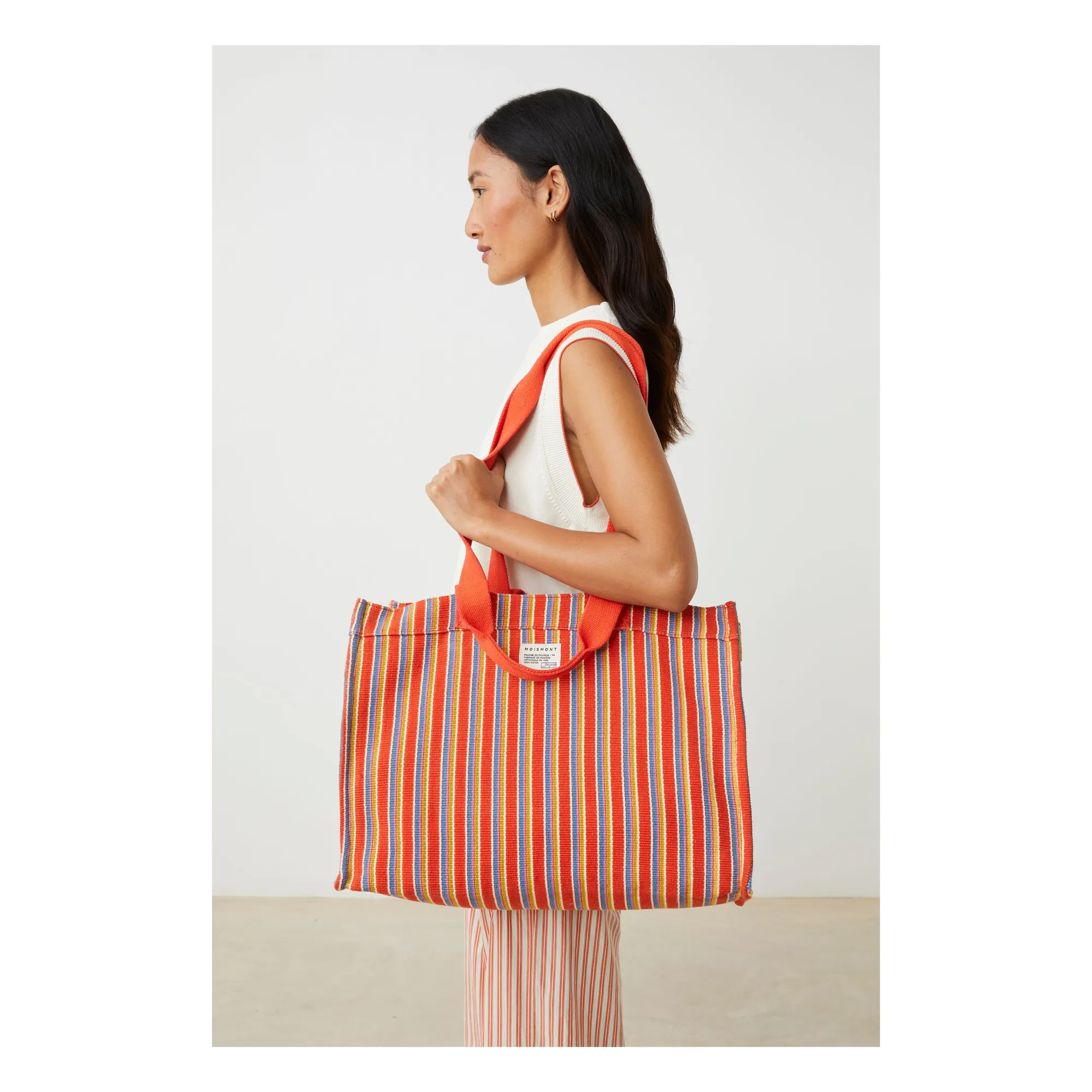 Cabas Roma N°46 Coton | Corail- Image produit n°0