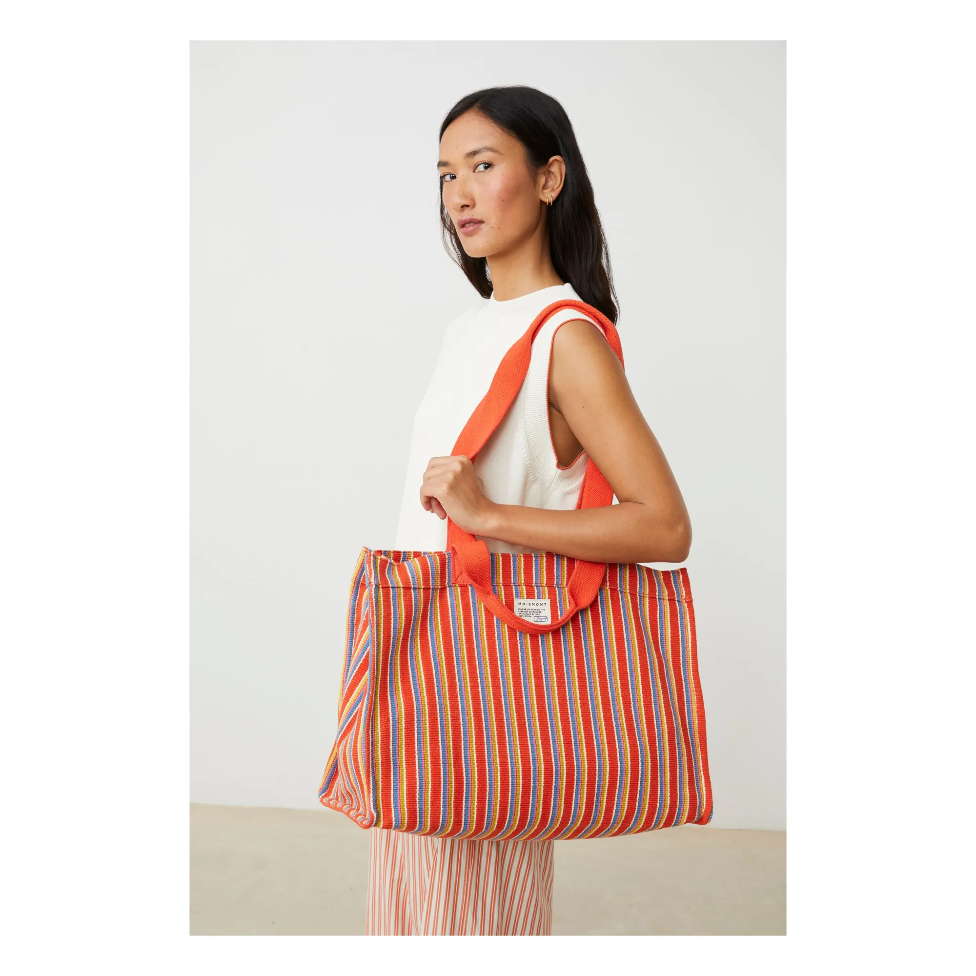 Cabas Roma N°46 Coton | Corail- Image produit n°1