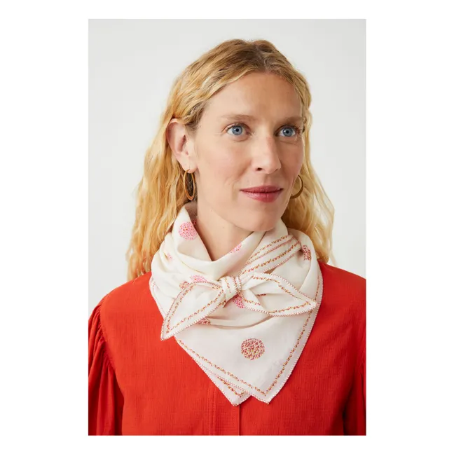 Foulard Pearl N°820 Coton | Blanc