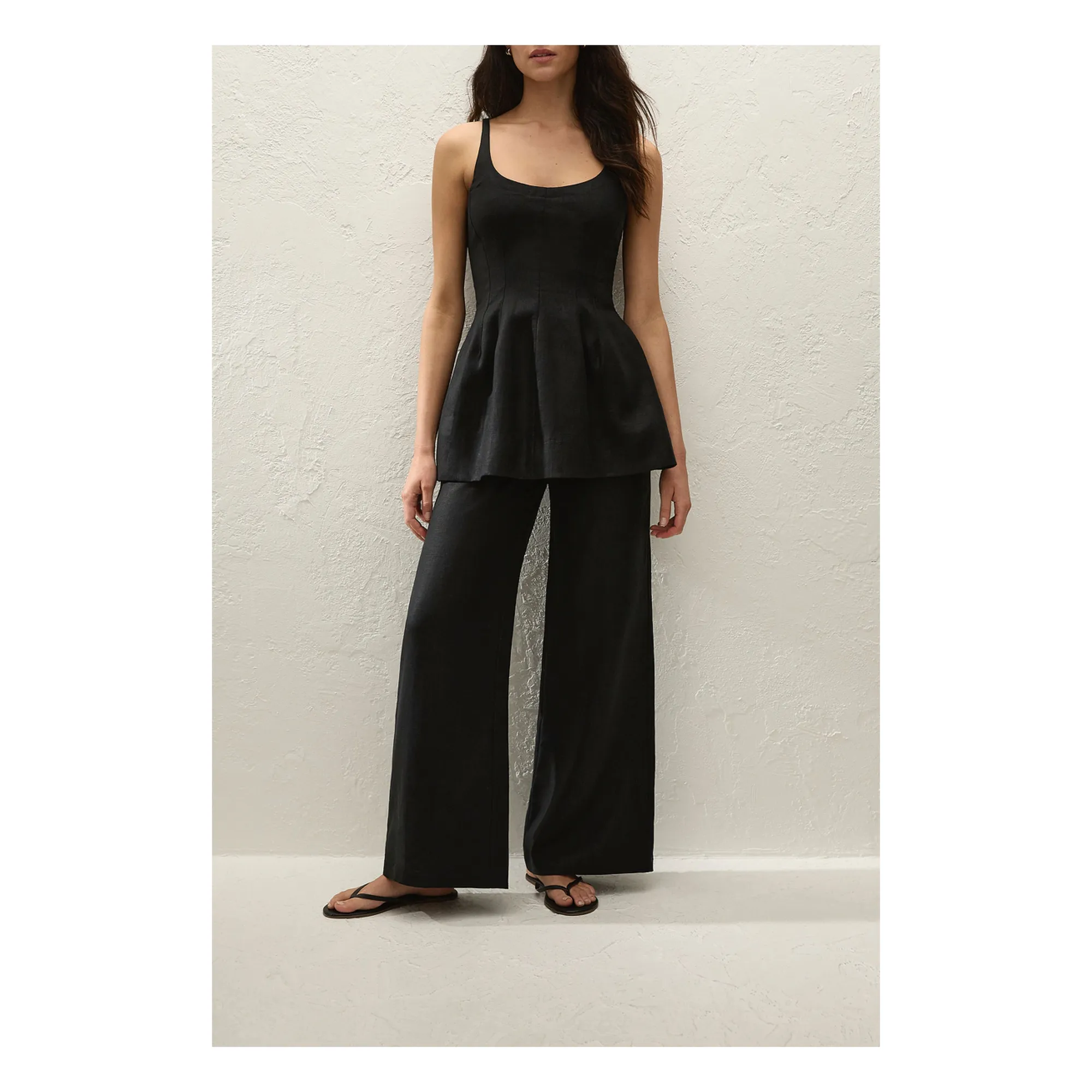 Pantalon Syna Lin | Noir- Image produit n°1