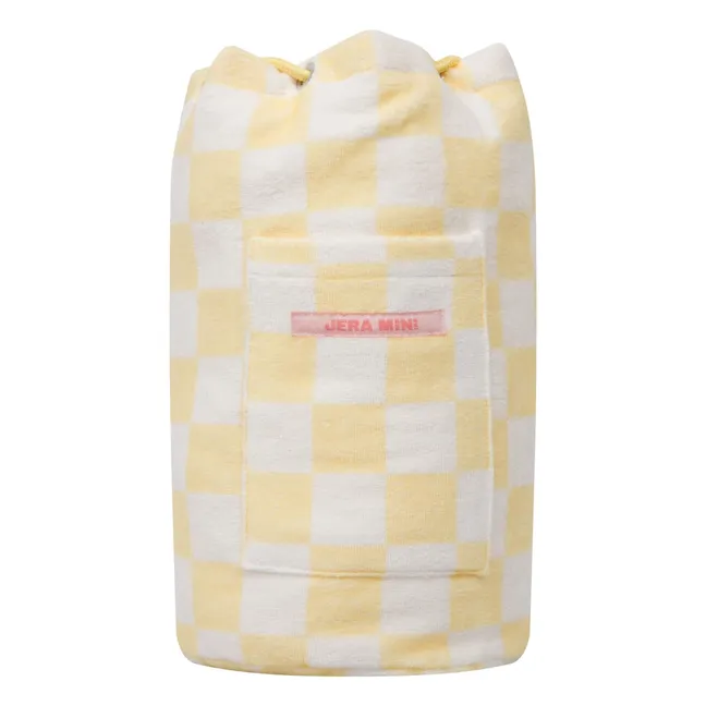 Sac à Dos Poche Carreaux Eponge | Jaune pâle