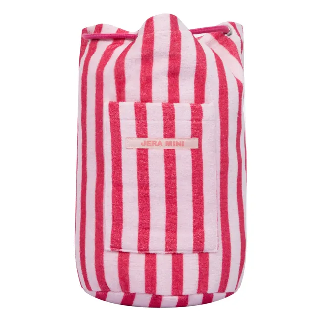 Striped Terry Pocket Backpack | Pink
