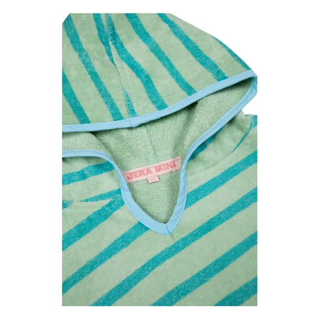 Poncho de Bain Rayé Eponge | Vert