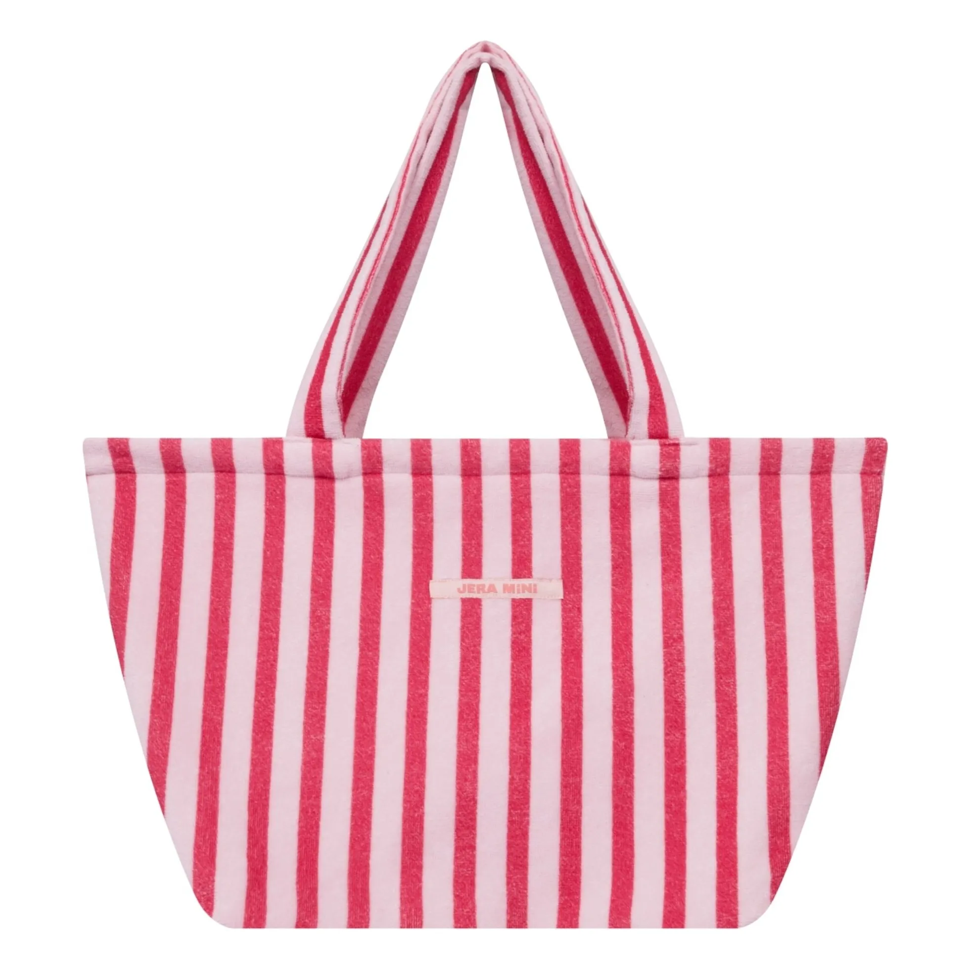 Jera Mini Pink Striped Terry Beach Bag