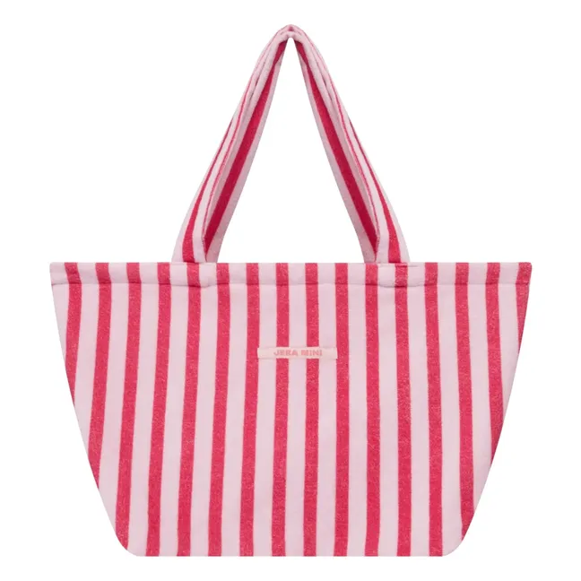 Striped Terry Beach Bag | Pink