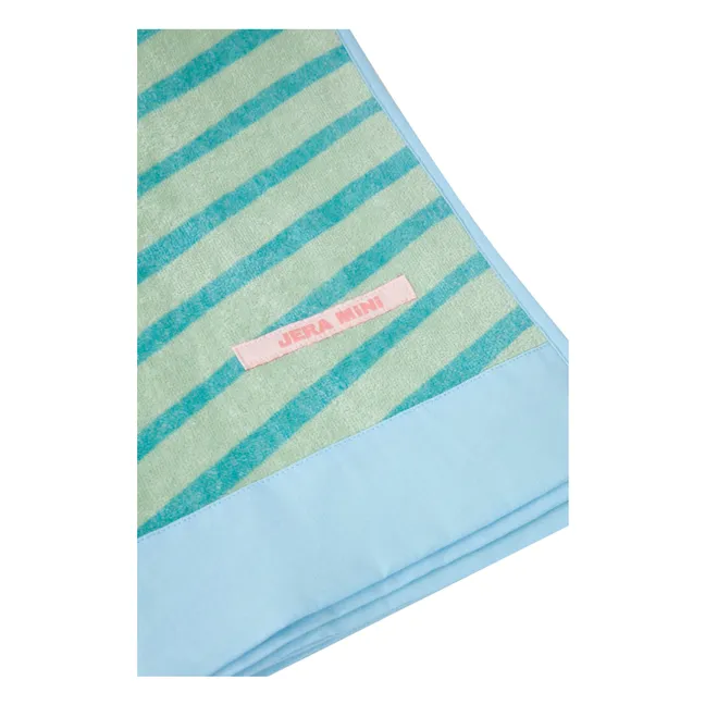 Serviette de Plage Rayée Eponge | Vert