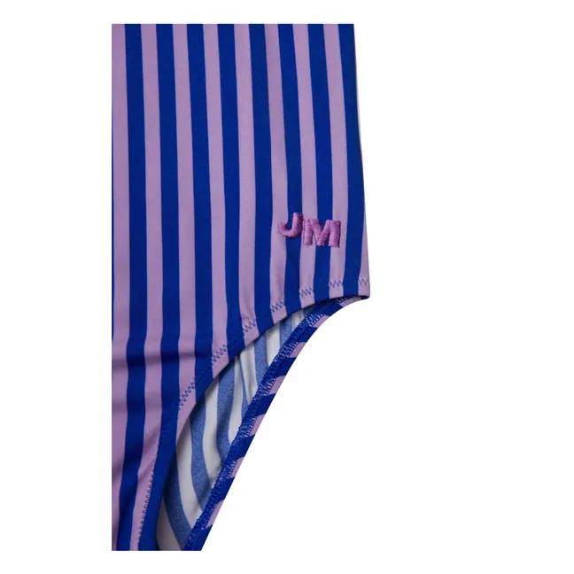 Maillot de Bain Volants Rayé | Bleu marine