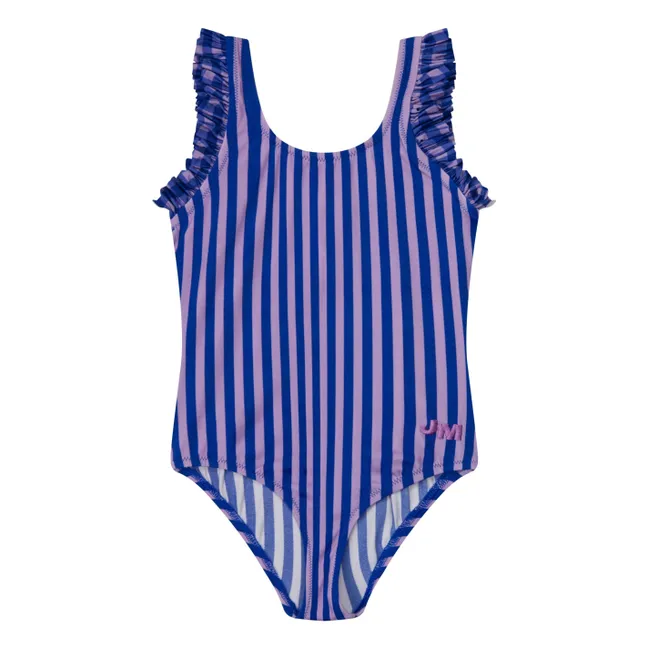 Bañador de rayas con volantes | Azul Marino