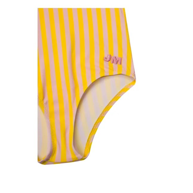 Maillot de Bain Volants Rayé | Jaune