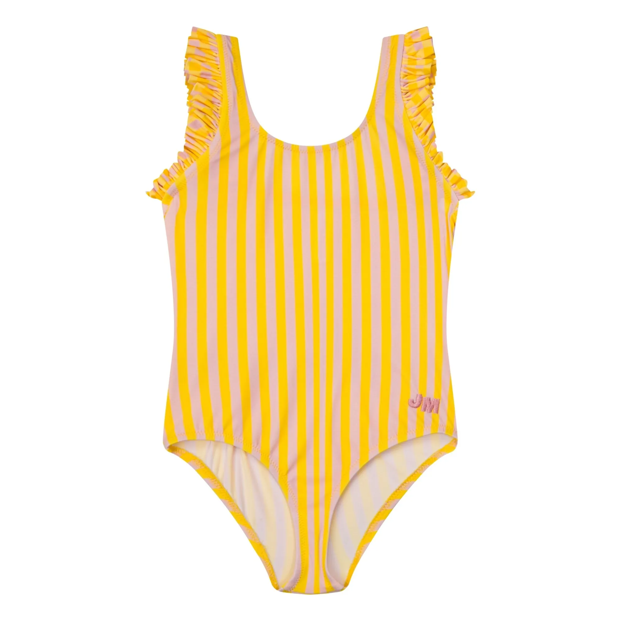 Jera Mini Yellow Striped Ruffle Swimsuit