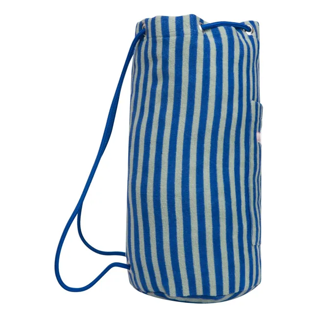 Striped Terry Pocket Backpack | Green water