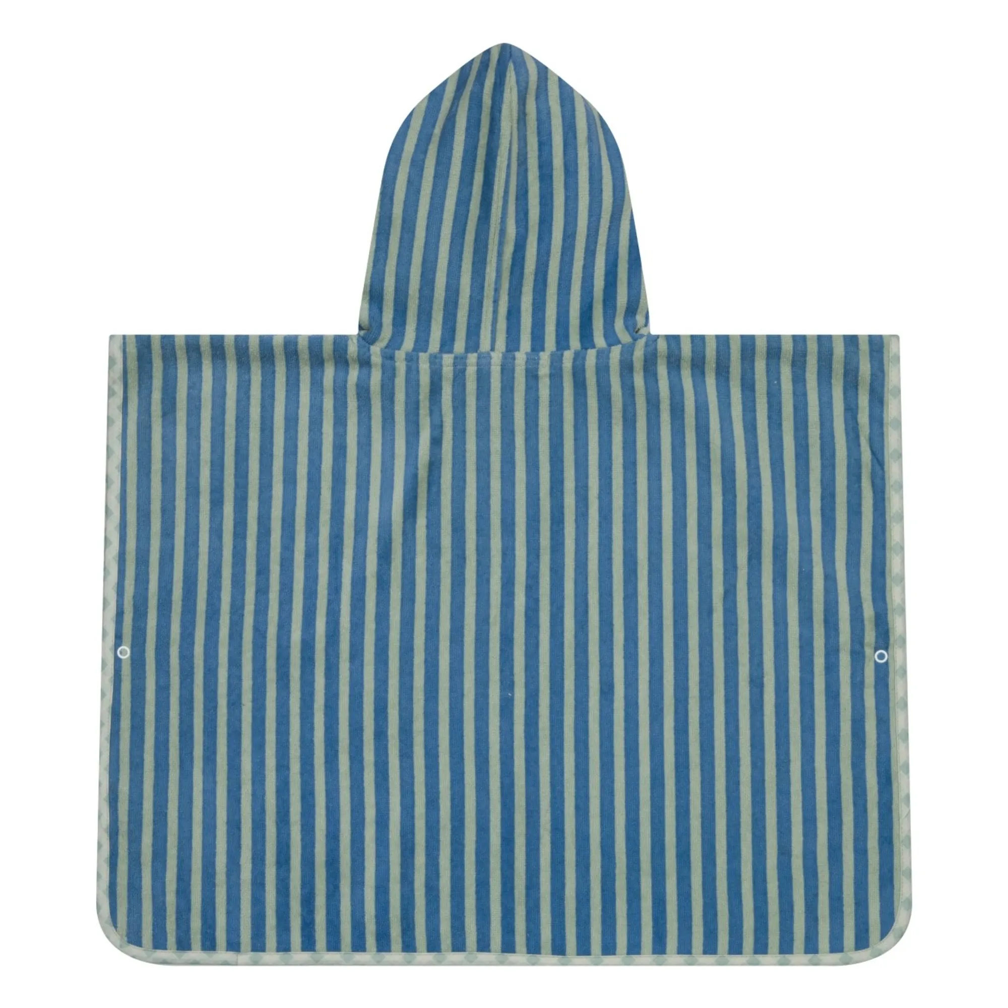 Poncho de Bain Rayé Eponge | Vert d'eau- Image produit n°1