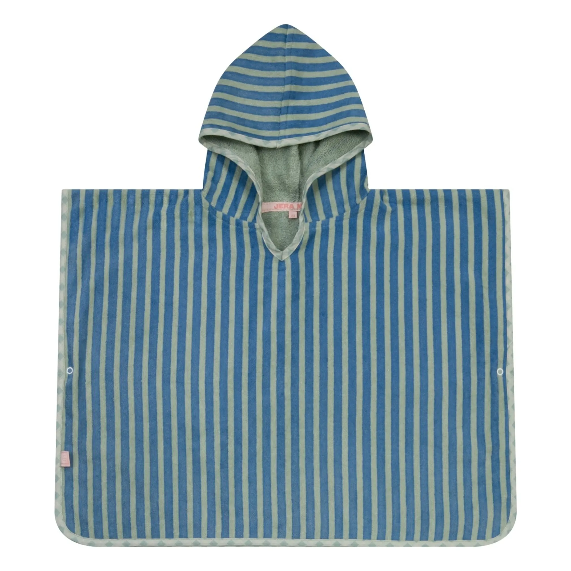 Poncho de Bain Rayé Eponge | Vert d'eau- Image produit n°0