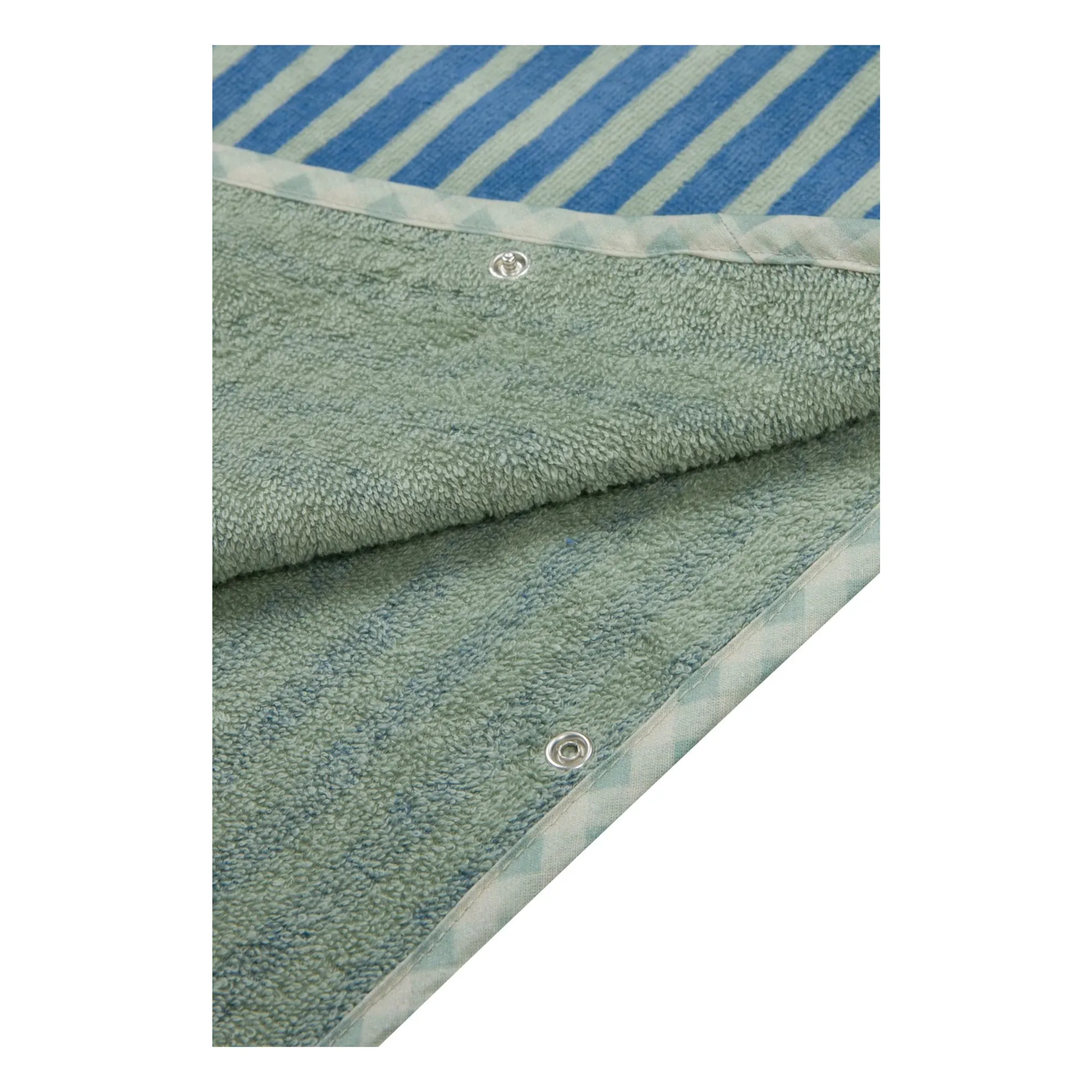 Poncho de Bain Rayé Eponge | Vert d'eau- Image produit n°2