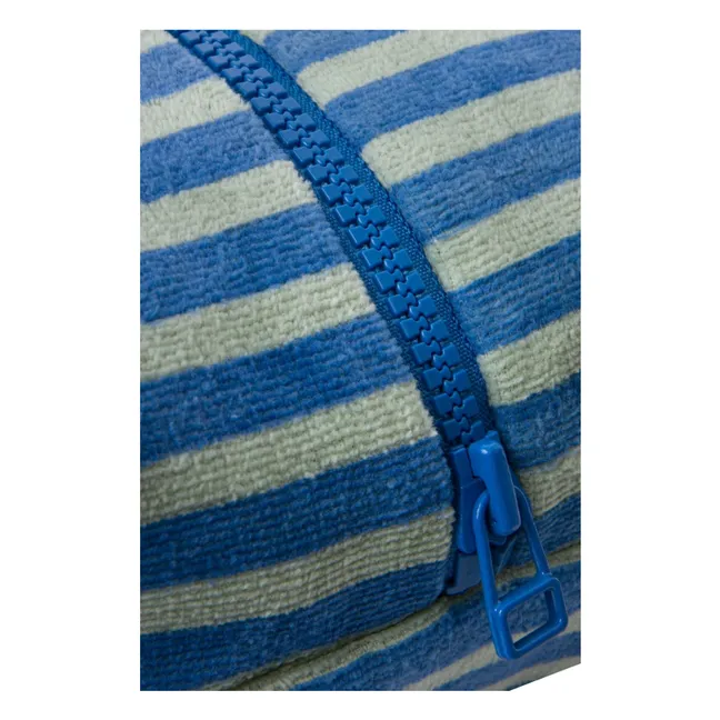 Trousse Rayée Eponge | Vert d'eau