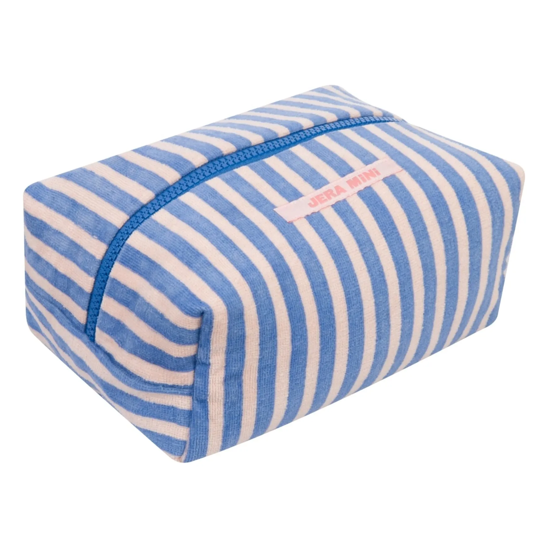 Jera Mini Royal Blue Striped Terry Pencil Case