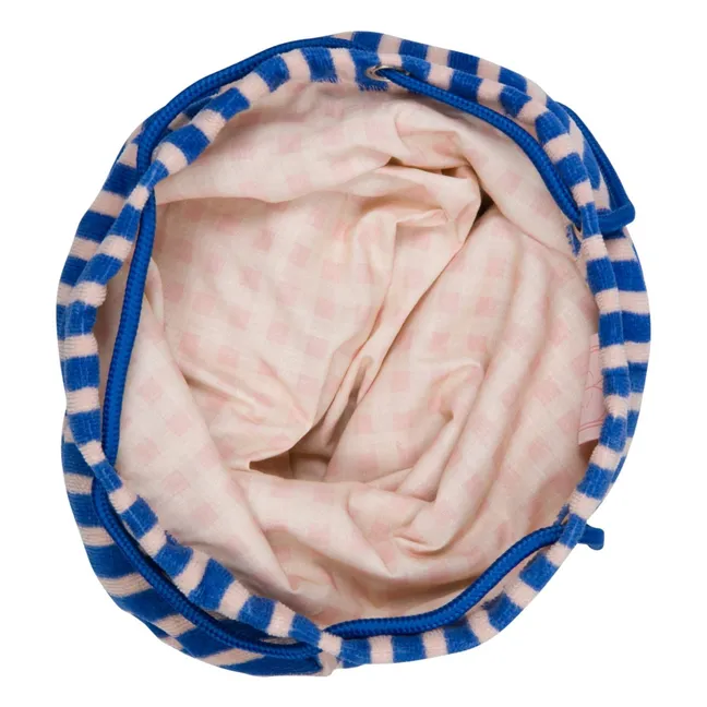 Mochila de bolsillo Terry Stripe | Rosa Pálido