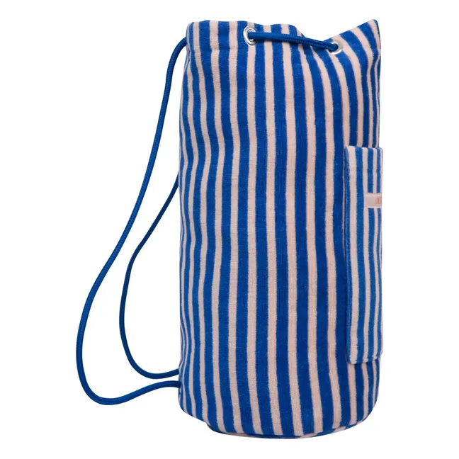 Striped Terry Pocket Backpack | Pale Pink