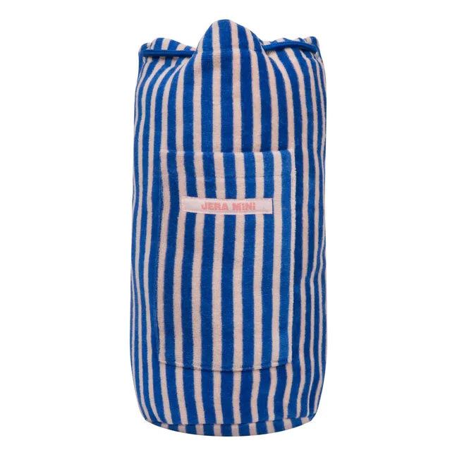 Striped Terry Pocket Backpack | Pale Pink