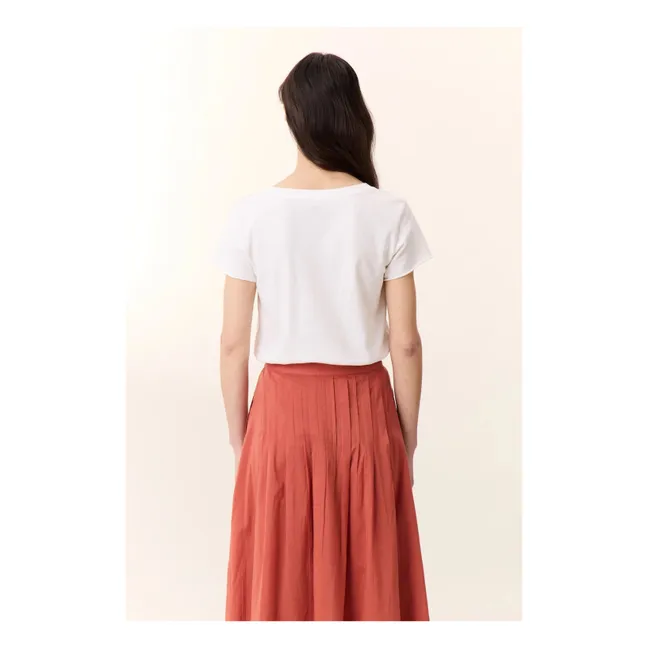 Camiseta de algodón ecológico Toro | Blanco