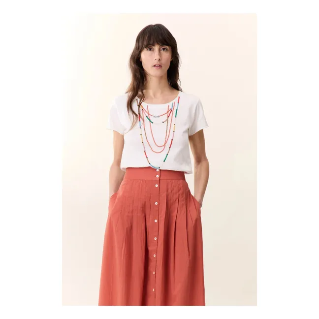 Camiseta de algodón ecológico Toro | Blanco