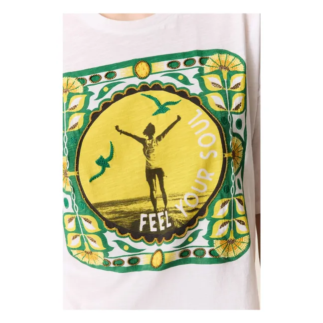 T-shirt Feel Your Soul Coton Bio | Blanc