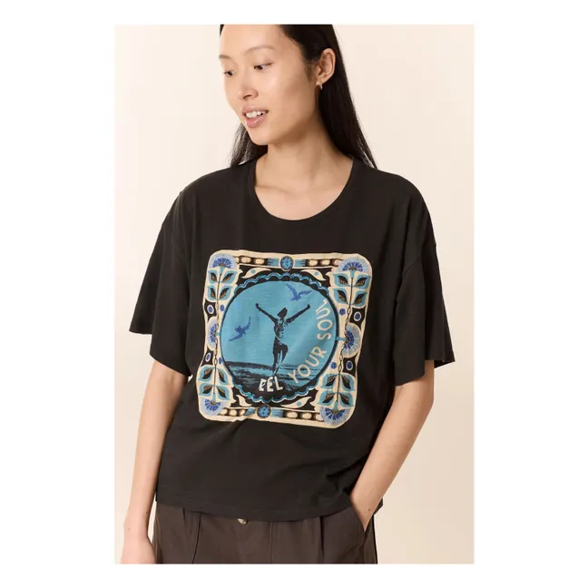 T-shirt Feel Your Soul Coton Bio | Noir