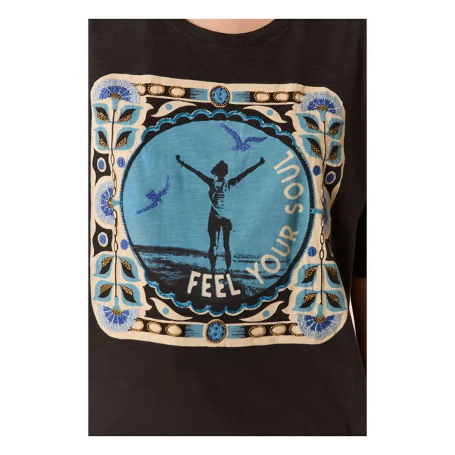 T-shirt Feel Your Soul Coton Bio | Noir