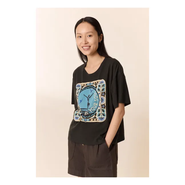T-shirt Feel Your Soul Coton Bio | Noir