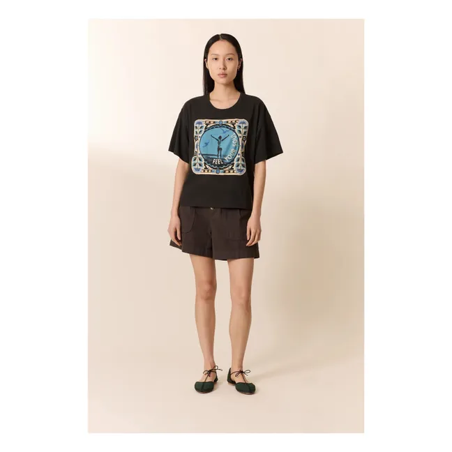 T-shirt Feel Your Soul Coton Bio | Noir