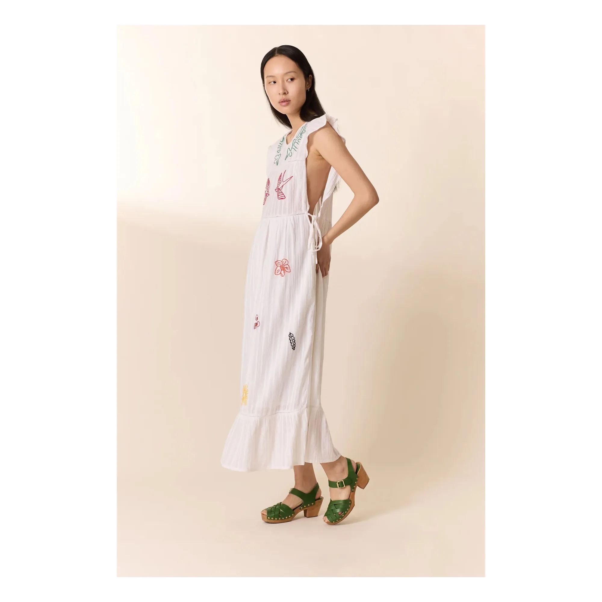 Robe Room Coton Bio | Blanc- Image produit n°3