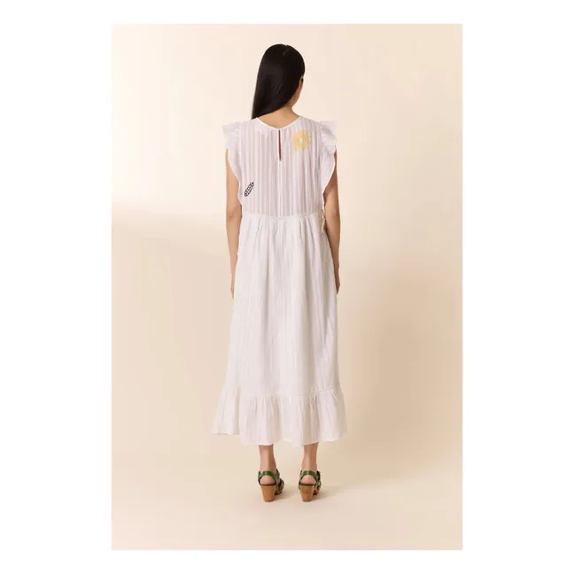 Vestido de habitación de algodón orgánico | Blanco