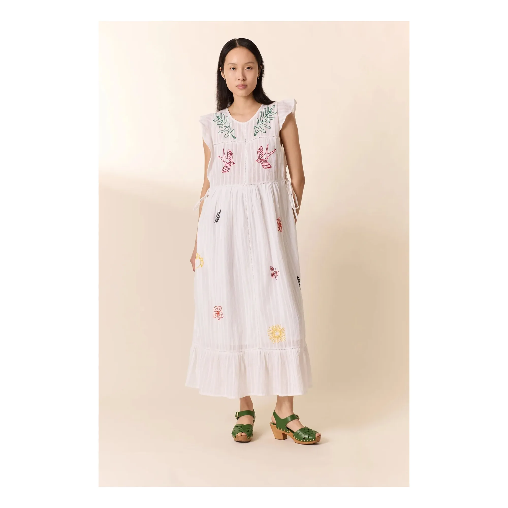 Robe Room Coton Bio | Blanc- Image produit n°1