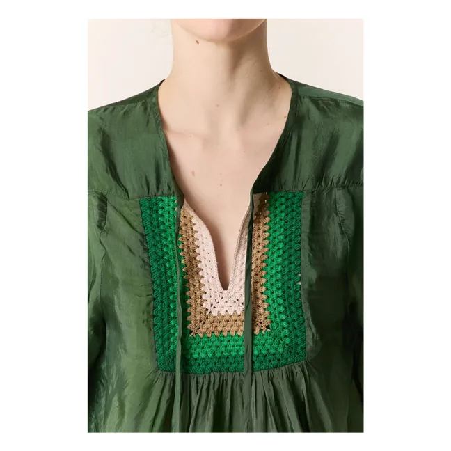 Blusa de ganchillo Cocto | Verde